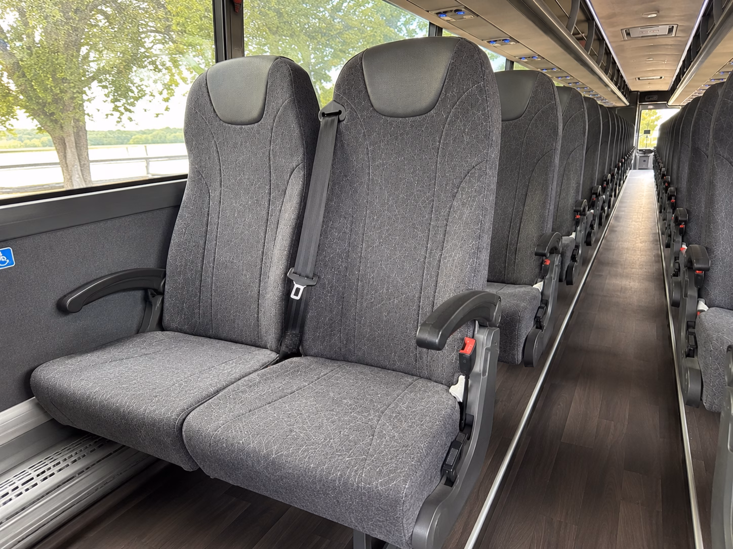 centennial charter bus services interior