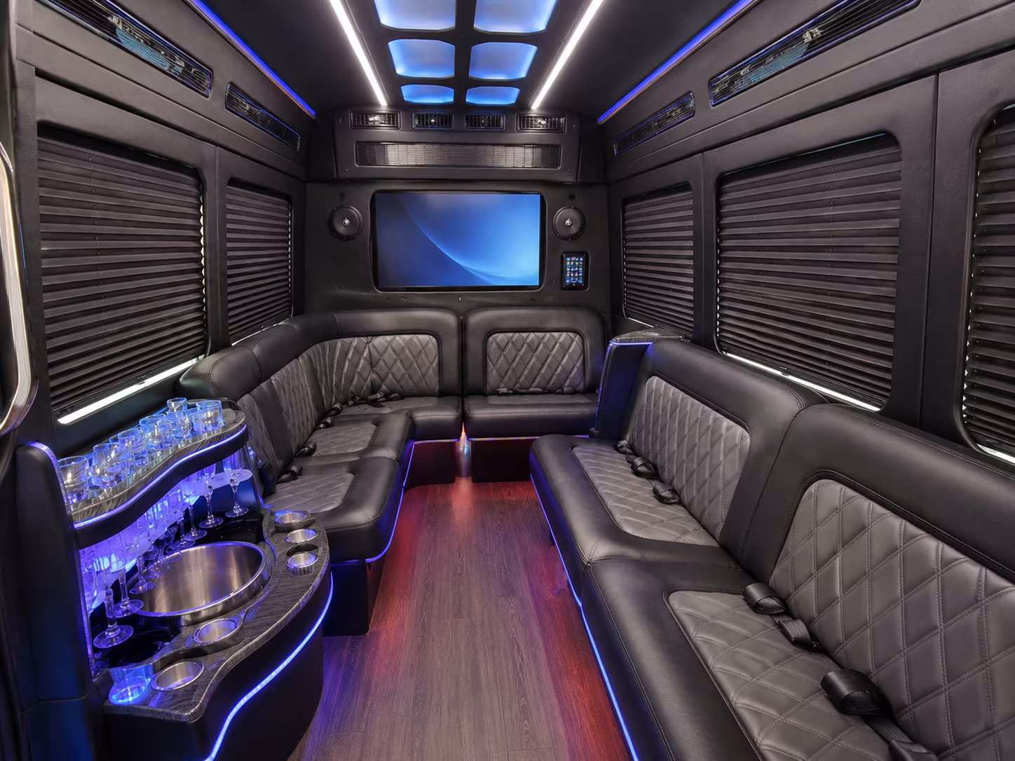 centennial party bus interior